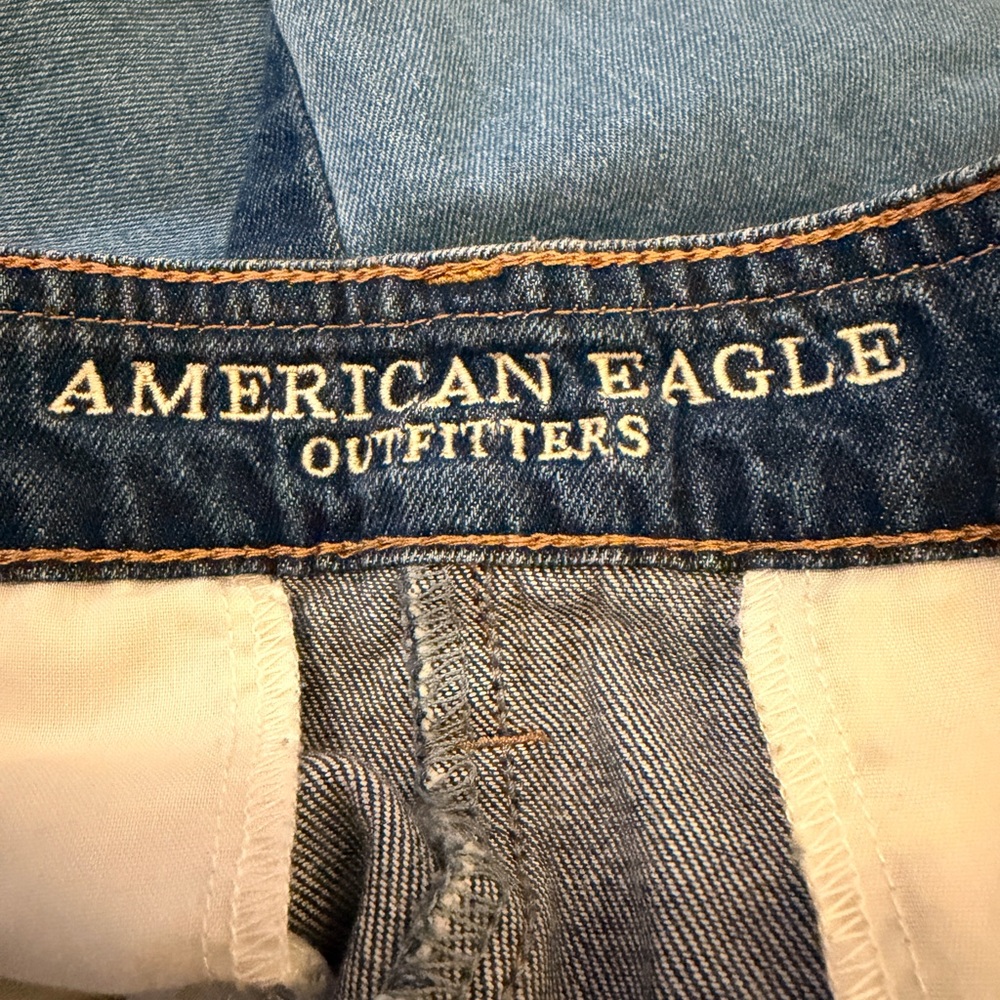 American Eagle Nwot Denim Patchwork Button-Front … - image 4